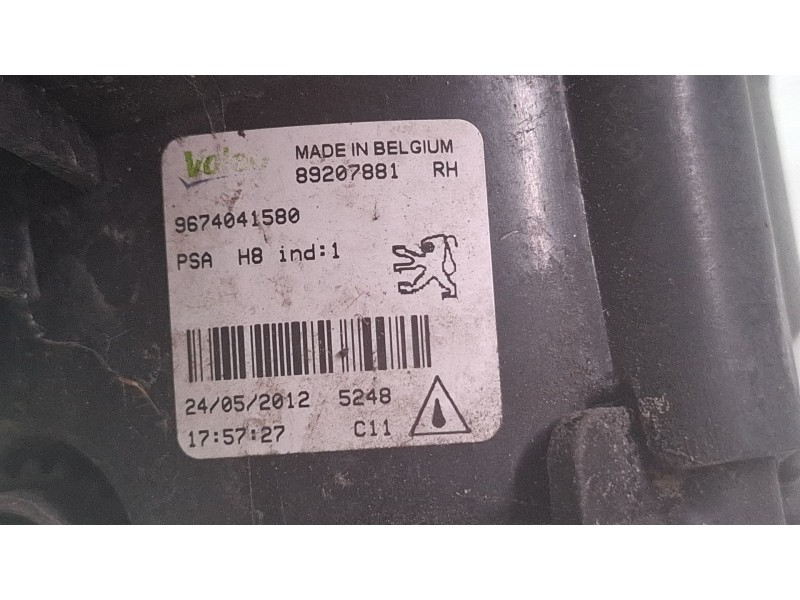 Recambio de faro antiniebla delantero derecho para peugeot 308 referencia OEM IAM 89207881 / 90005276  