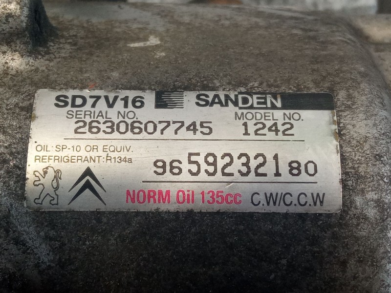 Recambio de compresor aire acondicionado para citroën xsara referencia OEM IAM 9659232180-SD7V16  