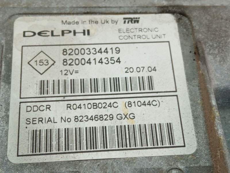 Recambio de centralita motor para renault megane referencia OEM IAM 82003344198200414354  