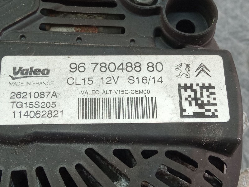 Recambio de alternador para peugeot 308 referencia OEM IAM 9678048880  