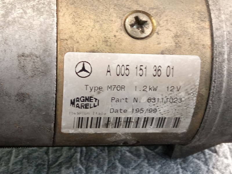 Recambio de motor arranque para mercedes benz clk referencia OEM IAM A0051513601   Recambio de motor arranque para mercedes benz clk referencia OEM IAM A0051513601
