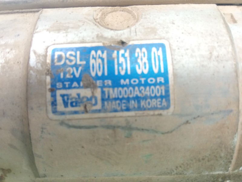 Recambio de motor arranque para ssangyong actyon referencia OEM IAM 6611513801  