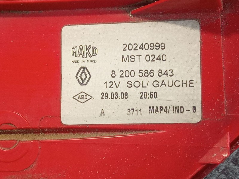 Recambio de piloto trasero izquierdo para renault clio referencia OEM IAM 20240999 8200586843 