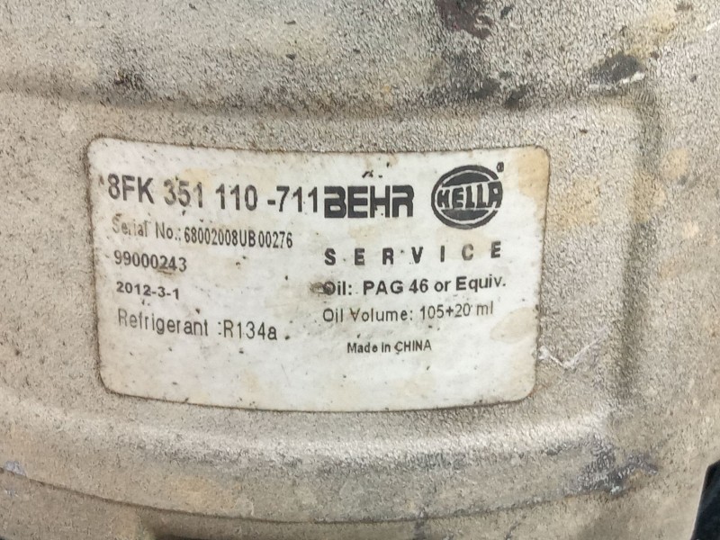 Recambio de compresor aire acondicionado para mercedes benz a160 referencia OEM IAM 8FK351110-711BEHR  