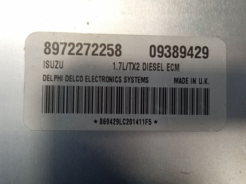 Recambio de centralita motor para opel corsa referencia OEM IAM 8972272258 09389429 