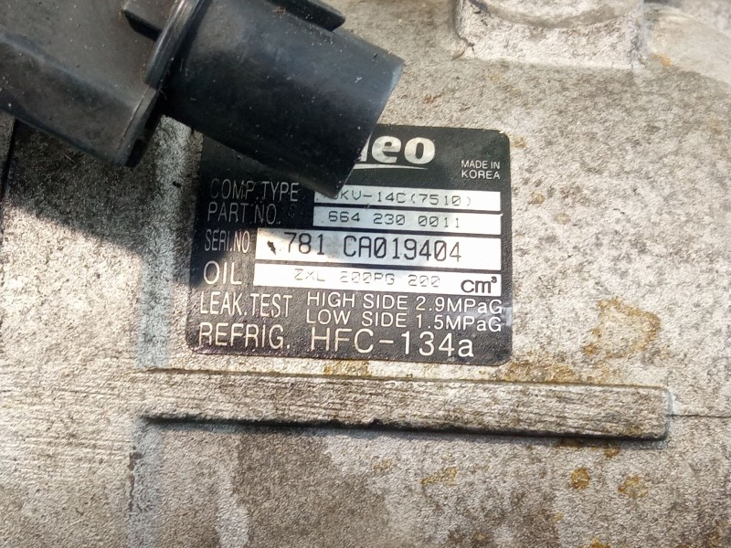 Recambio de compresor aire acondicionado para ssangyong actyon sports pick up 200xdi referencia OEM IAM 6642300011  