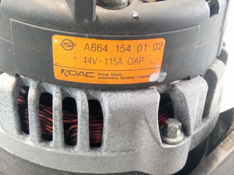 Recambio de alternador 115a-14v para ssangyong actyon sports pick up 200xdi referencia OEM IAM A6641540102  