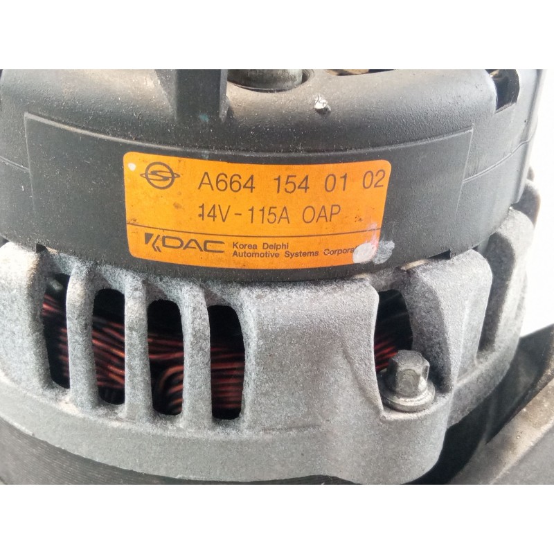 Recambio de alternador 115a-14v para ssangyong actyon sports pick up 200xdi referencia OEM IAM A6641540102  