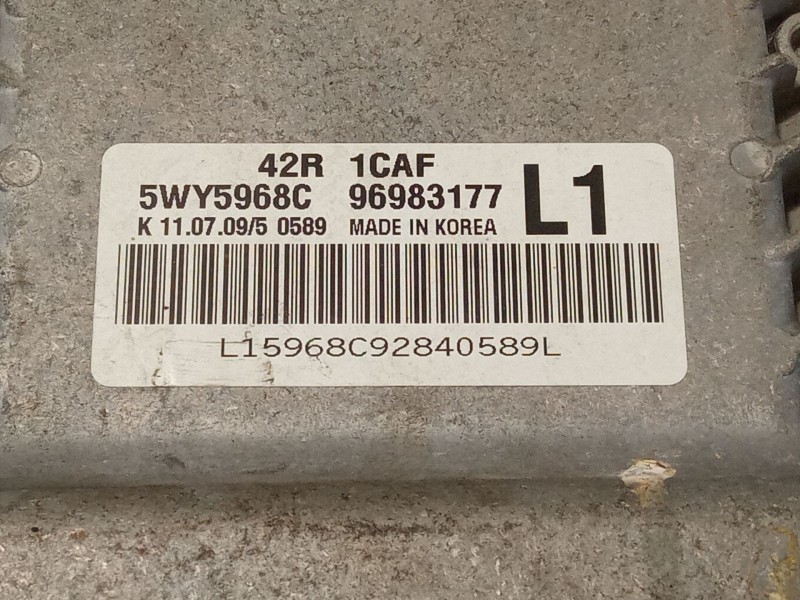 Recambio de centralita motor para chevrolet aveo 1.2 16v ls referencia OEM IAM 5WY5968C 96983177 