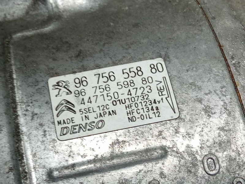 Recambio de compresor aire acondicionado para citroën ds4 referencia OEM IAM 9675655880447150-4723  