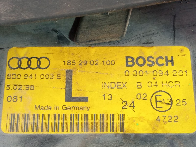 Recambio de faro izquierdo para audi a4 referencia OEM IAM   