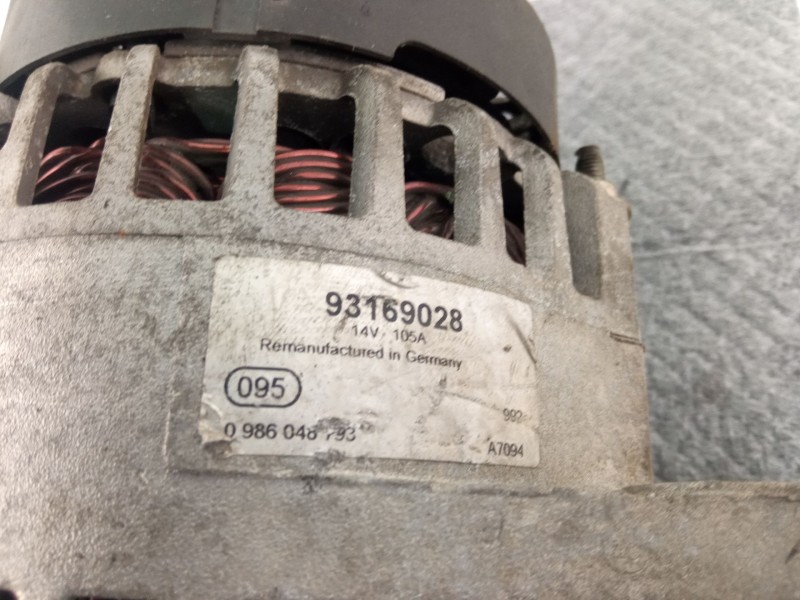 Recambio de alternador para opel vectra referencia OEM IAM 93169028 0986048793 
