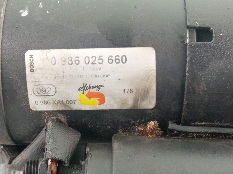 Recambio de motor arranque para opel vectra referencia OEM IAM 0986025660  