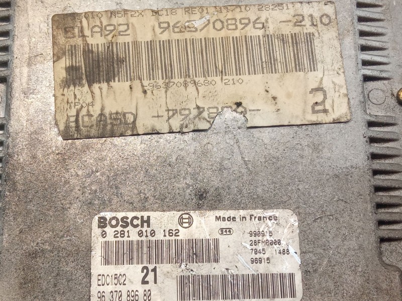 Recambio de centralita motor para peugeot 306 referencia OEM IAM 0281010162-9637089680  