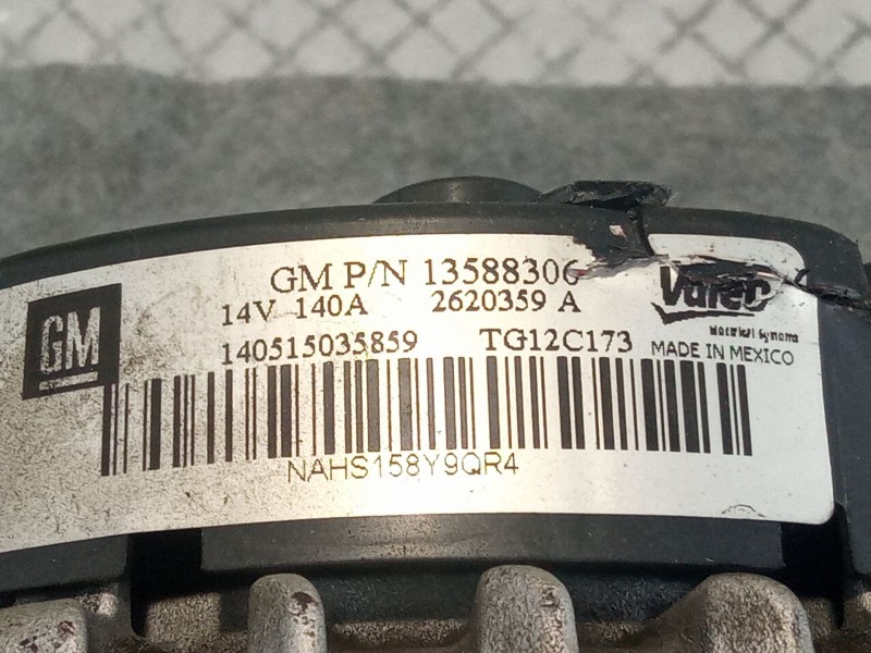 Recambio de alternador 140a/14v para opel zafira referencia OEM IAM tg12c173  