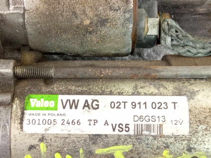 Recambio de motor arranque para volkswagen jetta referencia OEM IAM 02T911023T D6GS13 
