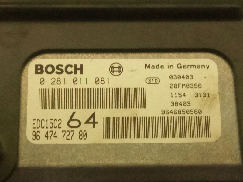 Recambio de centralita motor para peugeot 307 referencia OEM IAM 0281011081  9647472780