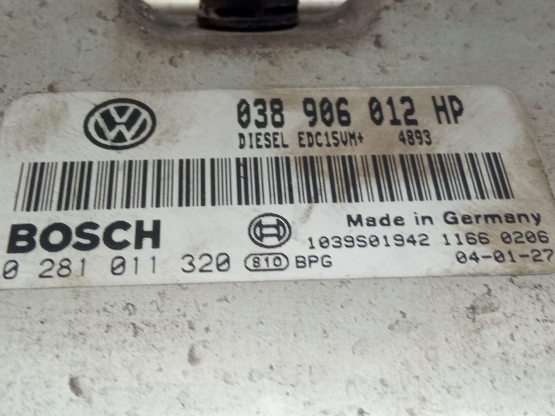 Recambio de centralita motor para seat ibiza referencia OEM IAM 038906012HP0281011320   Recambio de centralita motor para seat ibiza referencia OEM IAM 038906012HP0281011320