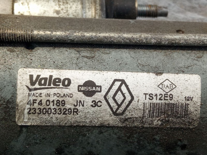 Recambio de motor arranque para dacia sandero referencia OEM IAM 233003329rTS12E9  