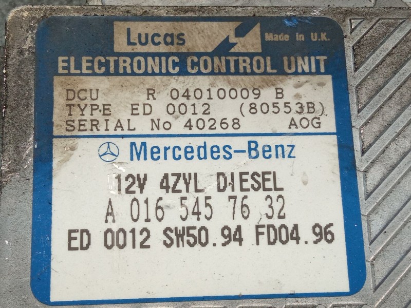 Recambio de centralita motor para mercedes benz c220 referencia OEM IAM A0165457632  