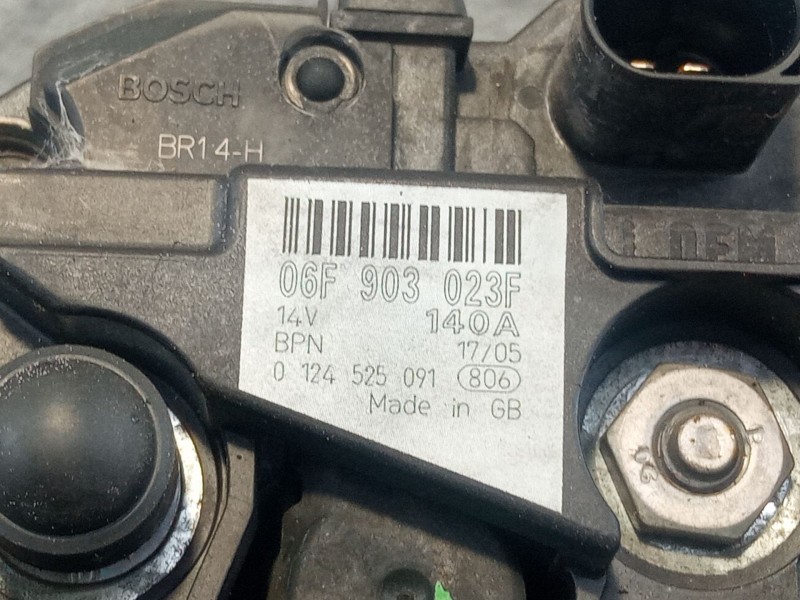 Recambio de alternador 140a/14v para volkswagen caddy referencia OEM IAM 06F903023F0124525091  