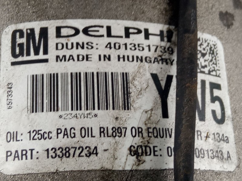 Recambio de compresor aire acondicionado para opel astra referencia OEM IAM 401351739  