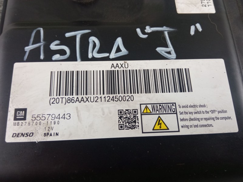 Recambio de centralita motor para opel astra referencia OEM IAM 27582095510155579443  