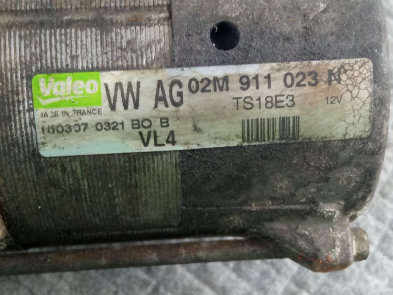 Recambio de motor arranque para volkswagen caddy referencia OEM IAM 02M911023-TS18E3  
