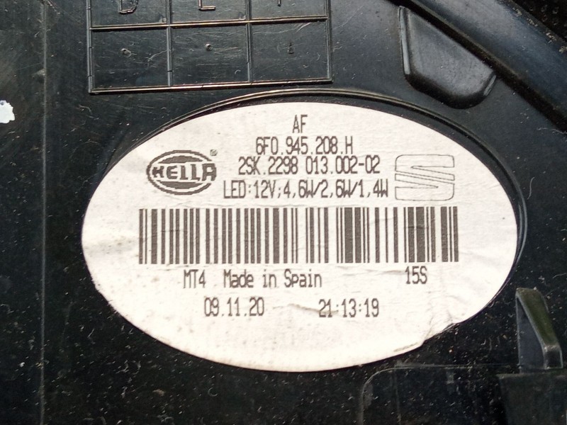 Recambio de piloto trasero derecho para seat ibiza referencia OEM IAM 6F0945208H  