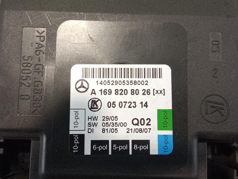 Recambio de centralita cierre( delantero derecho) para mercedes-benz clase a a 180 referencia OEM IAM A1698208026  