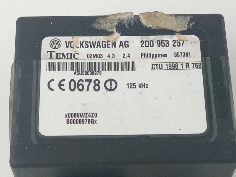 Recambio de centralita inmovilizador para volkswagen lt35 referencia OEM IAM 2D0953257  