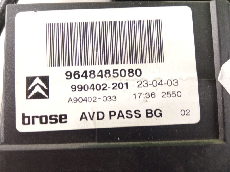 Recambio de elevalunas delantero derecho para citroën c5 referencia OEM IAM 9648485080  