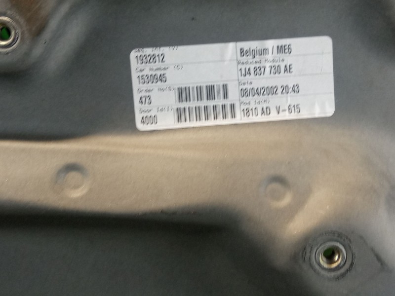 Recambio de elevalunas delantero derecho para volkswagen golf referencia OEM IAM   