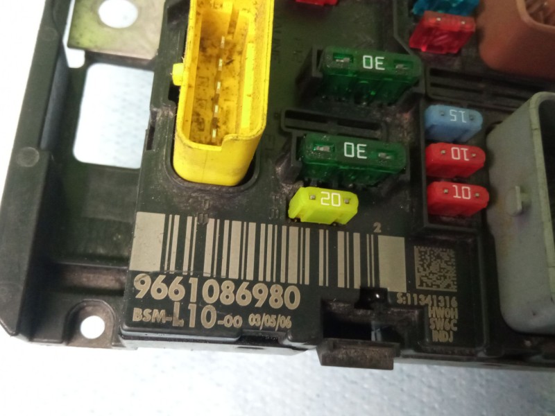 Recambio de centralita bsm l10-00 para peugeot 207 (xda) 1.4 hdi 70 d-8hz 68 cv referencia OEM IAM 9661086980  