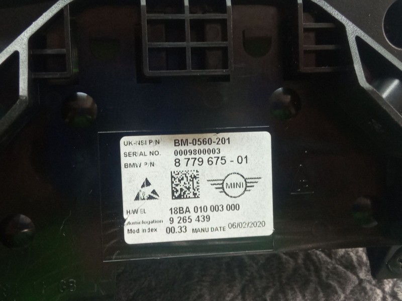 Recambio de cuenta kilometros para mini countryman cooper referencia OEM IAM 877967501  