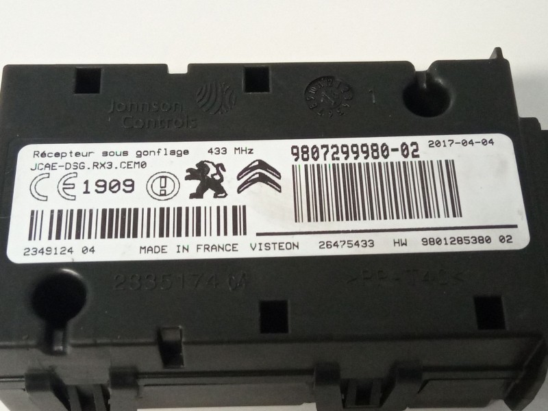 Recambio de modulo presion neumaticos para citroën ds4 referencia OEM IAM 9807299980-02  