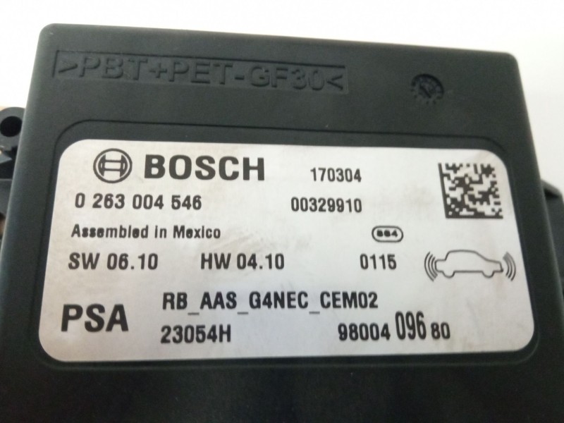 Recambio de modulo electronico aparcamiento para citroën ds4 referencia OEM IAM 02630045469800409680  