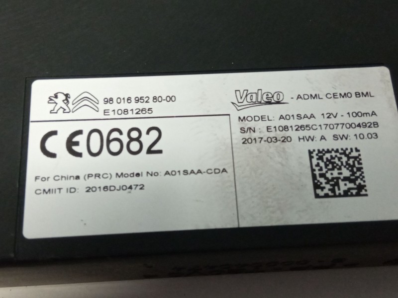 Recambio de modulo electronico para citroën ds4 referencia OEM IAM 9801695280E1081265  