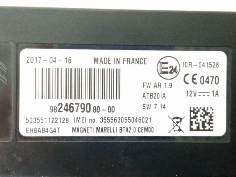 Recambio de modulo electronico bluetooth para citroën ds4 referencia OEM IAM 9824679080-00503551122128  