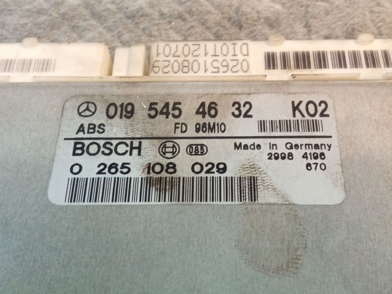 Recambio de centralita abs para mercedes-benz c 250 d referencia OEM IAM 01954546320265108029  
