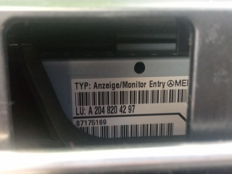 Recambio de pantalla multifuncion para mercedes-benz c220 referencia OEM IAM A20468012319F45  