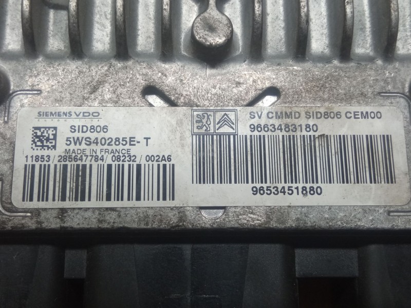 Recambio de centralita motor para citroën c2 referencia OEM IAM 9653451880  