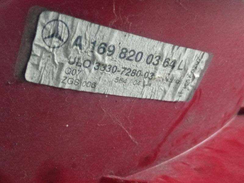 Recambio de piloto trasero izquierdo para mercedes-benz clase a a 180 referencia OEM IAM A1698200364L  