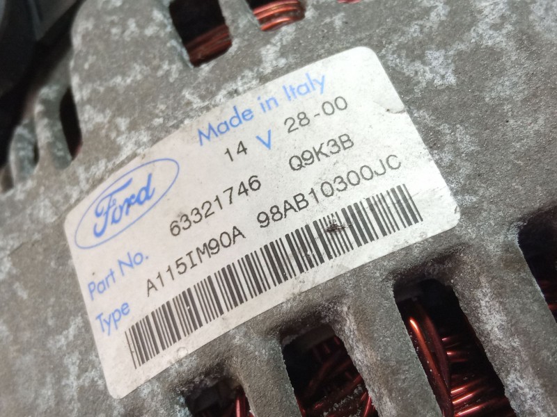 Recambio de alternador para ford focus 5p 1.8d 75cv referencia OEM IAM 63321746A115IM90A98AB10300JC  