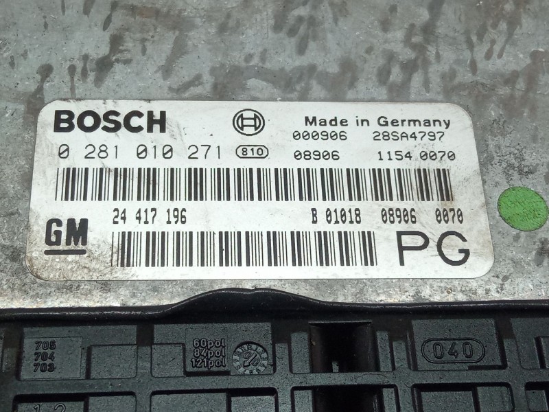 Recambio de centralita motor para opel vectra b (j96) 2.2 dti 16v (f19) referencia OEM IAM 0281010271   Recambio de centralita motor para opel vectra b (j96) 2.2 dti 16v (f19) referencia OEM IAM 0281010271