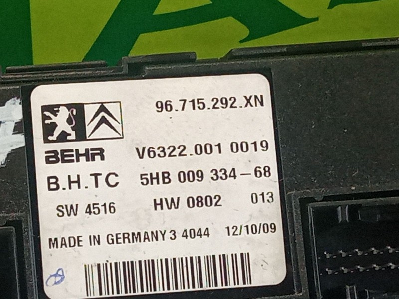 Recambio de mando climatizador para peugeot 407 referencia OEM IAM V63220010019  