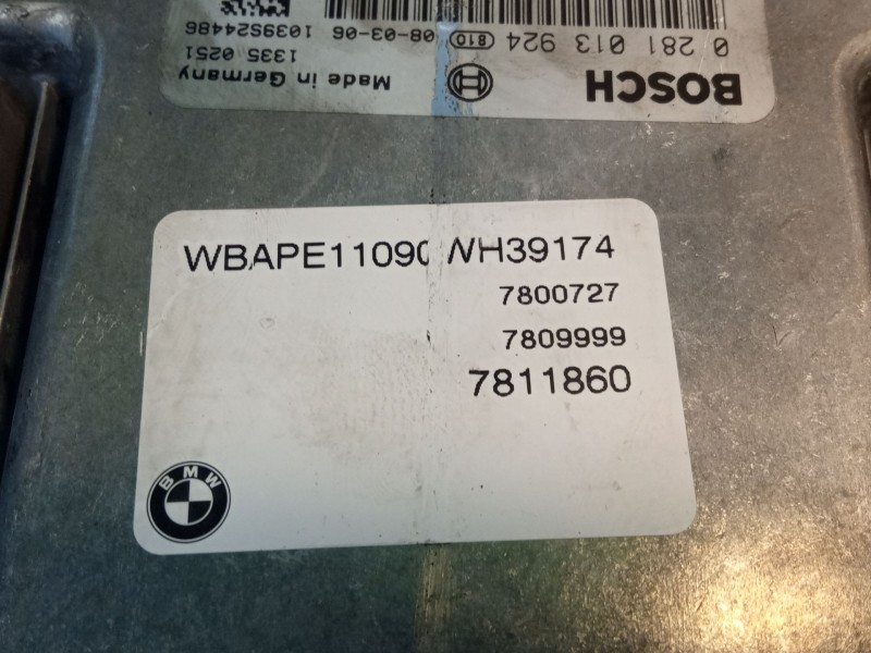 Recambio de centralita motor para bmw x3 (e83) xdrive 20 d referencia OEM IAM 7809999  0281013924