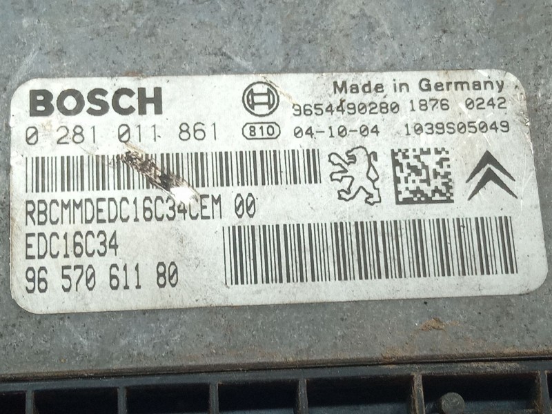 Recambio de centralita motor para citroën c3 i (fc_, fn_) 1.4 hdi referencia OEM IAM 9657061180  0281011861