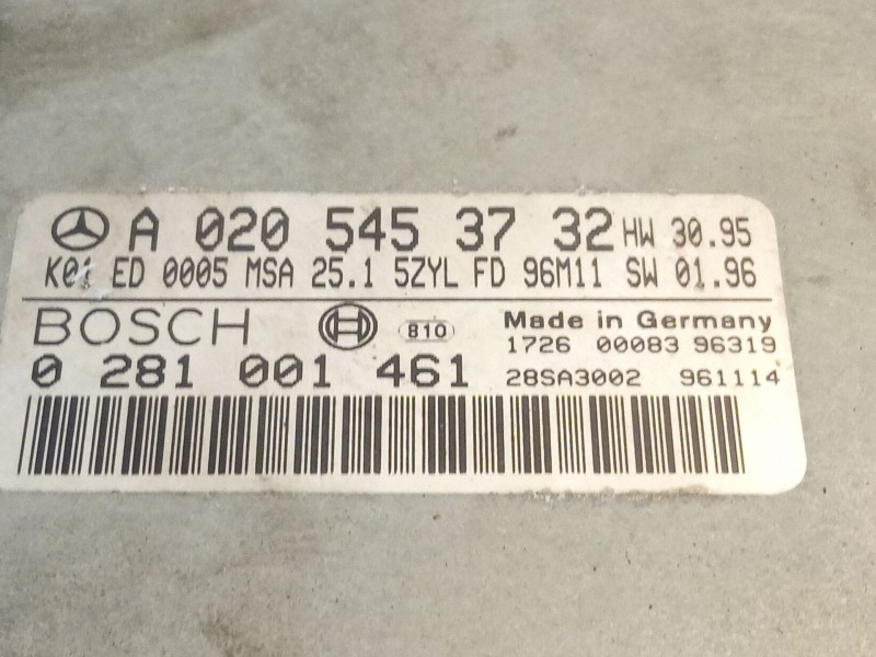 Recambio de centralita motor para mercedes-benz e 250 d w210 113 cv 905912 referencia OEM IAM a0205453732  0281001461
