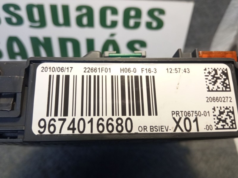 Recambio de caja reles / fusibles para peugeot 207/207+ (wa_, wc_) 1.6 hdi referencia OEM IAM 9674016680  